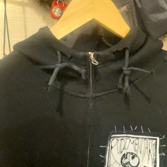 ultimate rudimentarypeni zip up jacket for buyin,custom drawstrin, patched!